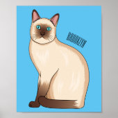Siamese cat cartoon illustration poster (Vorne)