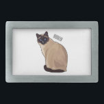 Siamese cat cartoon illustration rechteckige gürtelschnalle<br><div class="desc">Siamese cat cartoon illustration</div>