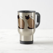 Siamese cat cartoon illustration reisebecher (VorderseiteRechts)