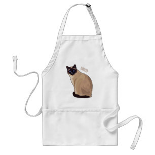 Siamese cat cartoon illustration schürze