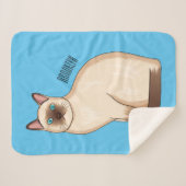 Siamese cat cartoon illustration sherpadecke (Vorderseite (Horizontal))