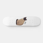 Siamese cat cartoon illustration skateboard (Horizontal)