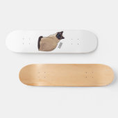 Siamese cat cartoon illustration skateboard (Horizontal)