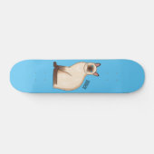 Siamese cat cartoon illustration skateboard (Horizontal)
