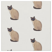 Siamese cat cartoon illustration stoff (Nahaufnahme)