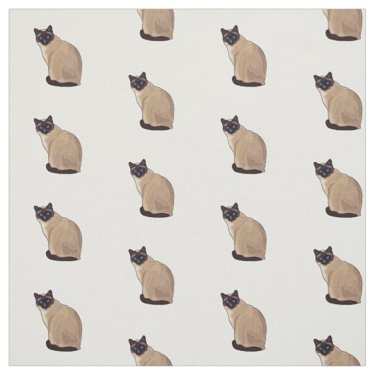 Siamese cat cartoon illustration stoff (Muster)