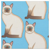 Siamese cat cartoon illustration stoff (Nahaufnahme)