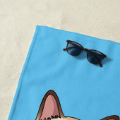 Siamese cat cartoon illustration strandtuch (Beispiel)