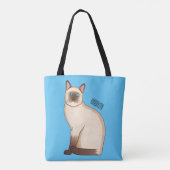 Siamese cat cartoon illustration tasche (Rückseite)