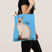 Siamese cat cartoon illustration tasche (Von Nahem)