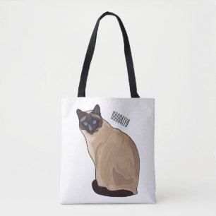 Siamese cat cartoon illustration tasche