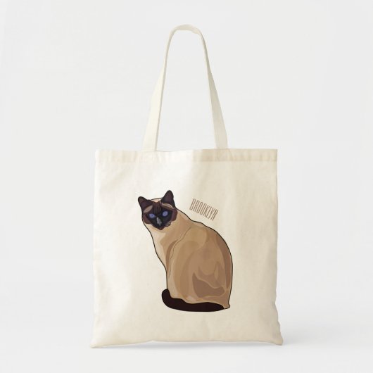 Siamese cat cartoon illustration tragetasche (Vorne)