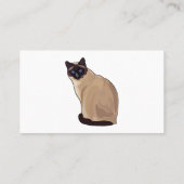 Siamese cat cartoon illustration visitenkarte (Rückseite)