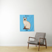 Siamese cat cartoon illustration wandteppich (Beispiel)