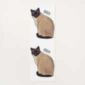 Siamese cat cartoon illustration yogamatte (Rückseite)
