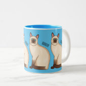 Siamese cat cartoon illustration zweifarbige tasse (VorderseiteRechts)