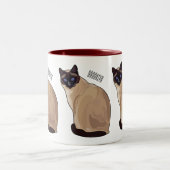 Siamese cat cartoon illustration zweifarbige tasse (Mittel)