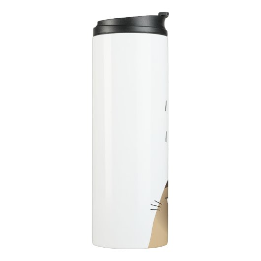 Siamese Cat Cartoon Thermosbecher (Nach links gedreht)