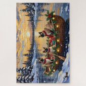 Siamese Cat Christmas Boat Holiday Puzzle (Vertikal)
