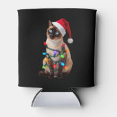 Siamese Cat Christmas Lights Xmas Cat Lover T-Shir Dosenkühler (Vorderseite)