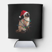 Siamese Cat Christmas Lights Xmas Cat Lover T-Shir Dosenkühler (Vorderseite)