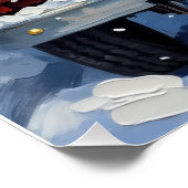 Siamese Cat Christmas Red Truck Holiday Poster (Ecke)