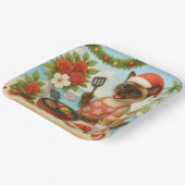Siamese Cat Christmas themed for Cat Lover Pappteller (Gewinkelt)