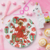 Siamese Cat Christmas themed for Cat Lover Pappteller (Party)