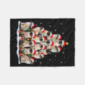 Siamese Cat Christmas Tree Lights Xmas Catmas Cat Fleecedecke (Vorderseite (Horizontal))