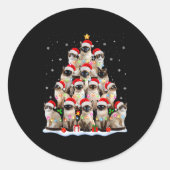 Siamese Cat Christmas Tree Lights Xmas Catmas Cat Runder Aufkleber (Vorderseite)