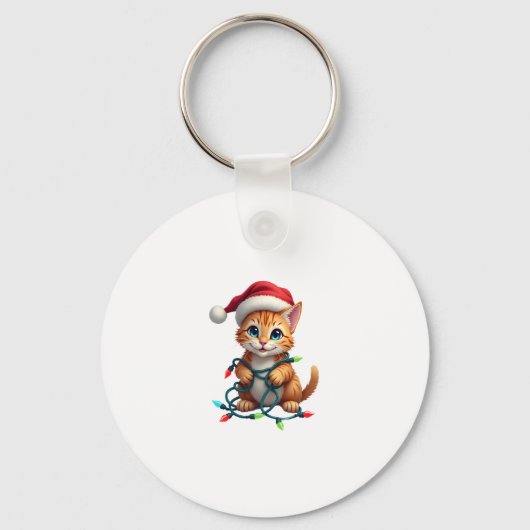 Siamese Cat Christmas V-Neck (3) Schlüsselanhänger (Vorderseite)