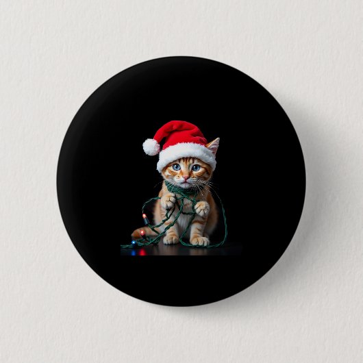 Siamese Cat Christmas V-Neck Button (Vorderseite)