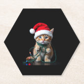Siamese Cat Christmas V-Neck Untersetzer (Vorderseite)