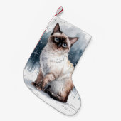 Siamese Cat Christmas Xmas Strumpf Kleiner Weihnachtsstrumpf (Vorderansicht (hängend))