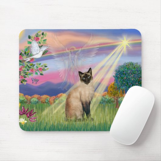 Siamese Cat - Cloud Angel Mousepad (Mit Mouse)