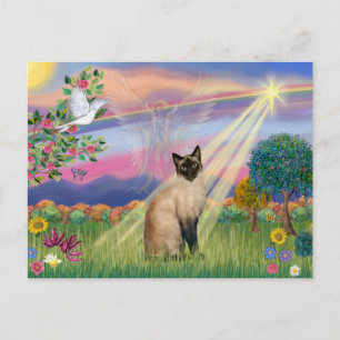 Siamese Cat - Cloud Angel Postkarte