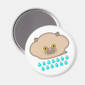 Siamese Cat Cloud - Regen - Magnet (Vorderseite/Rückseite)