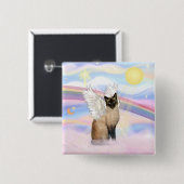 Siamese Cat - Clouds Button (Vorne & Hinten)