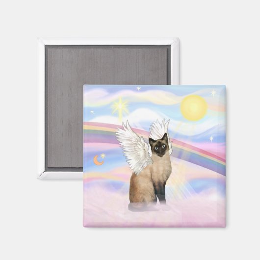 Siamese Cat - Clouds Magnet (Vorderseite/Rückseite)