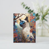 Siamese Cat Colorful Art Postkarte (Stehend Vorderseite)
