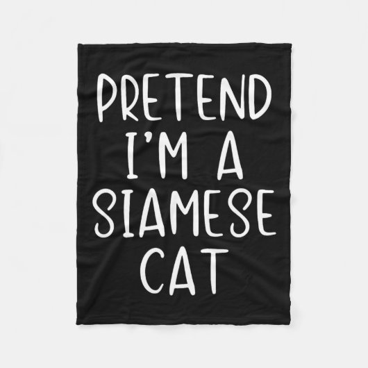 Siamese Cat Costume Halloween Lazy Easy Fleecedecke (Vorderseite)