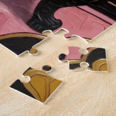 Siamese Cat Couple Art Deco Valentine's Day Puzzle (Seite)