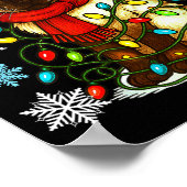 Siamese Cat Cute Cat Lover Cat Xmas Holiday Santa  Poster (Ecke)