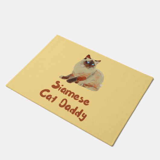 Siamese Cat Daddy Fußmatte (Schrägansicht)