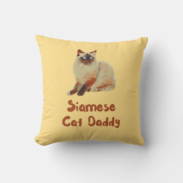 Siamese Cat Daddy Kissen (Vorderseite)