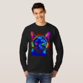 Siamese Cat DJ Music T-Shirt (Vorne ganz)