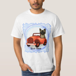 Siamese Cat Driving Car T-Shirt
