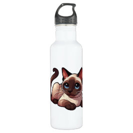 Siamese cat edelstahlflasche