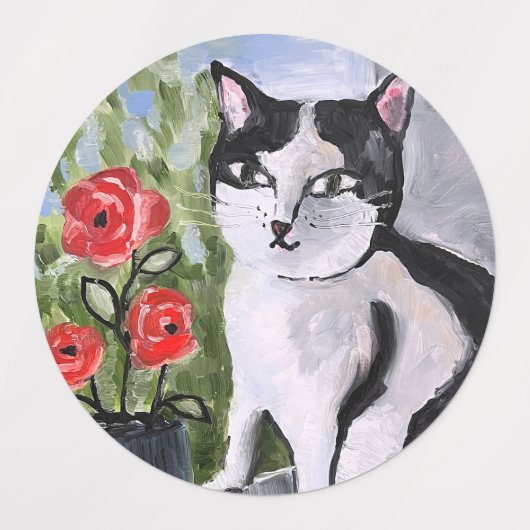 Siamese cat etiketten (Design 2)