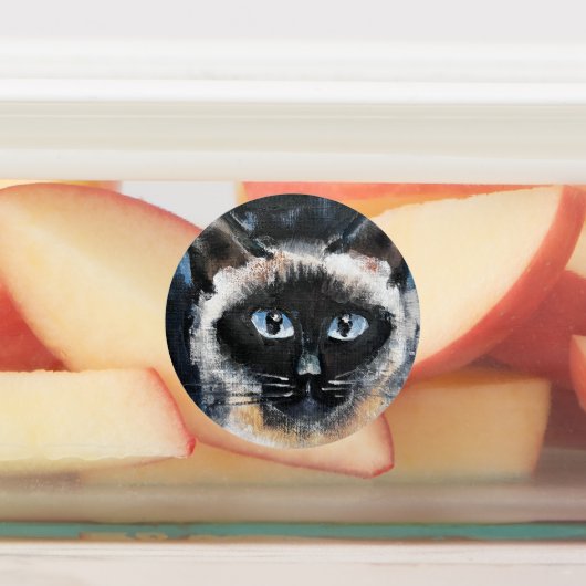 Siamese cat etiketten (Befestigt)
